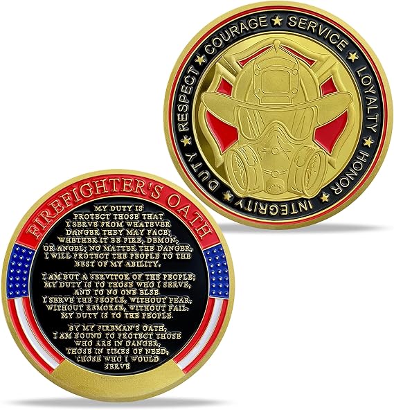 AtSKnSK Firefighter's Oath Challenge Coin