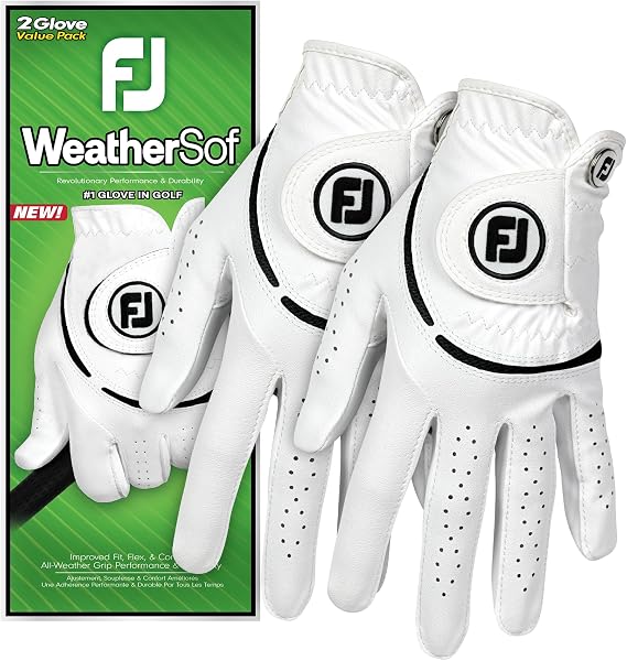 FootJoy WeatherSof Women's 2-Pack Golf Glove, White