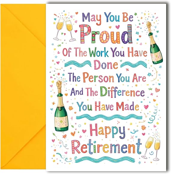 LimaLima Retirement Card For Men & Women Large A5 When Folded Difference You Make Design