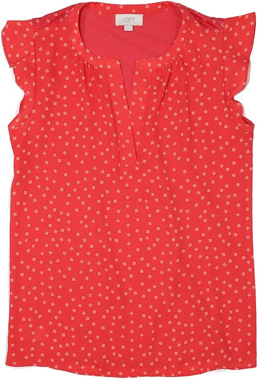 Loft Ann Taylor Outlet Women's Mixed Media Flutter Tank