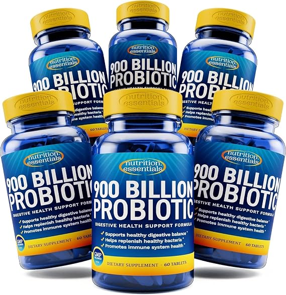 Probiotic Dietary Supplement + Probiotics for Women and Men with Lactase Enzyme + Nootropic Brain Support Supplement