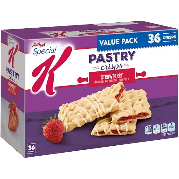 Kellogg's Special K Pastry Crisps Cereal, Strawberry, 21.1 Ounce