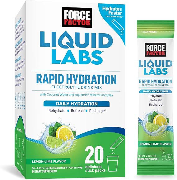 Force Factor Liquid Labs Electrolytes Powder Packets