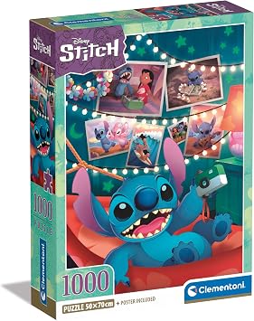 Clementoni - 39793 - Puzzle Disney Stitch - Jigsaw Puzzle 1000 Pieces | Jigsaw Puzzle for Adults | Comic Puzzle | Made in Italy