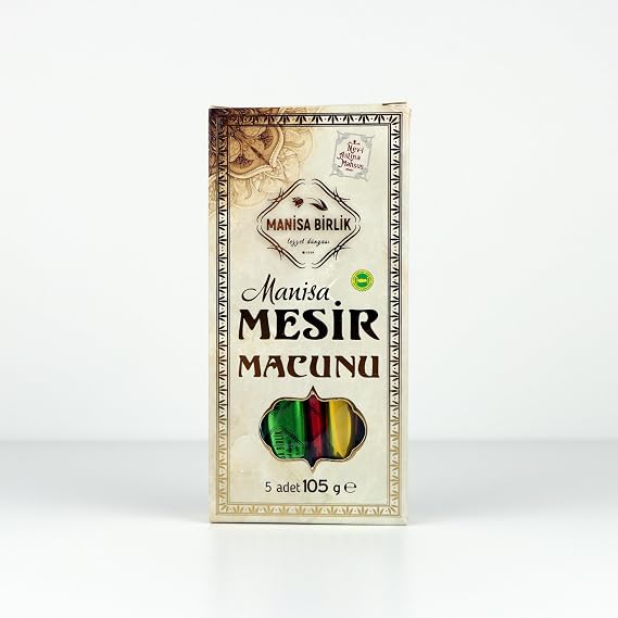 MANİSA BİRLİK Mesir Macunu Glikozsuz 5li Çubuk 105 gr x 1 Paket