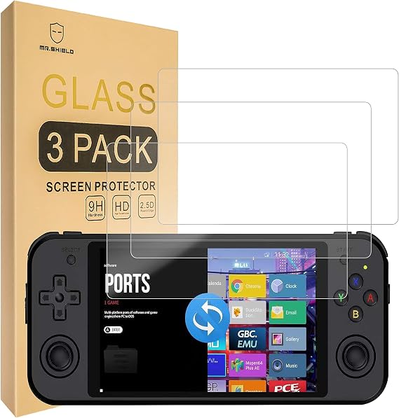 Mr.Shield 3Pack Tempered Glass Screen Protector For ANBERNIC RG552 Handheld | Japan Glass with 9H Hardness