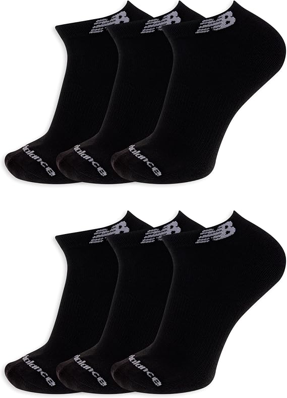 New Balance Unisex Adult Performance Cushioned Low Cut Socks - 6 & 12 Pairs - Moisture Wicking