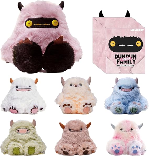 DunDun Family Series Plush Blind Box, Random Design Plush Action Figures Collectible Ornaments Home Decorations for Gifts (1 Figure)