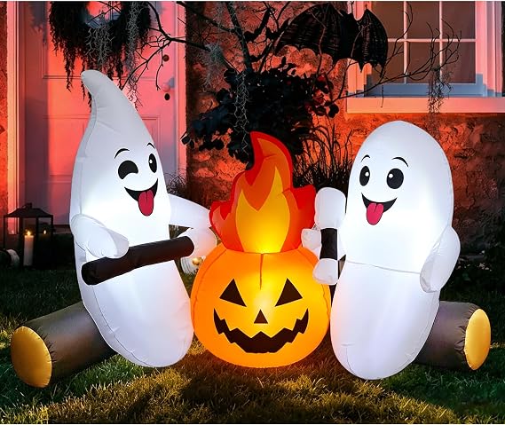 Lulu Home 6FT Halloween Inflatable Ghost, Blow Up Yard Decor