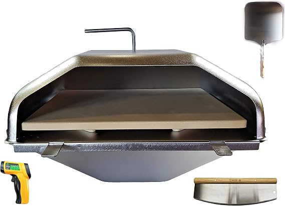 Pellethead Wood-Fired Pizza Oven Attachment Fits Full-Size Pellet Grills Compatible with Traeger, GMG, Pit Boss, Camp Chef & More