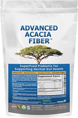 Advanced Acacia Fiber Powder 16oz Organic Soluble Fiber Leaky Gut Repair Powder. Natural Supplement for Gut Health, Regularity, Digestive Rejuvenation