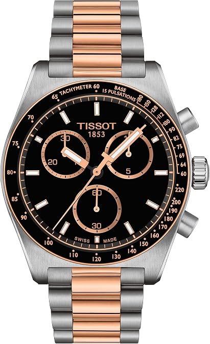 Tissot PR516, Swiss Quartz Chronograph, 40mm, Black Dial, Men's Watch