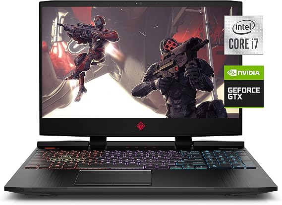 HP OMEN 15 Gaming Laptop, NVIDIA GeForce GTX 1650 Ti, Intel Core i7-10750H, 8 GB DDR4 RAM, 512 GB PCIe NVMe SSD, 15.6" Full HD, Windows 10 Home, RGB Keyboard (15-dc2010nr, 2020 Model)