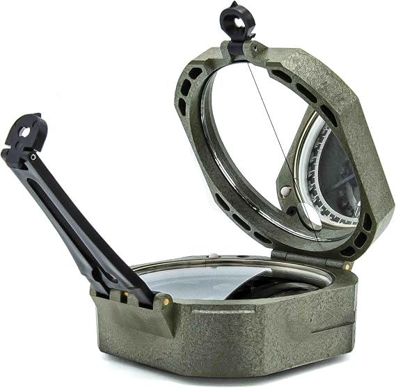 Brunton Standard Pocket Transit (Tactical Edition) Professional Aluminum Land Navigation Compass with Induction Damped Needle, Clinometer, and 0-360 Degree Azimuth Made in USA