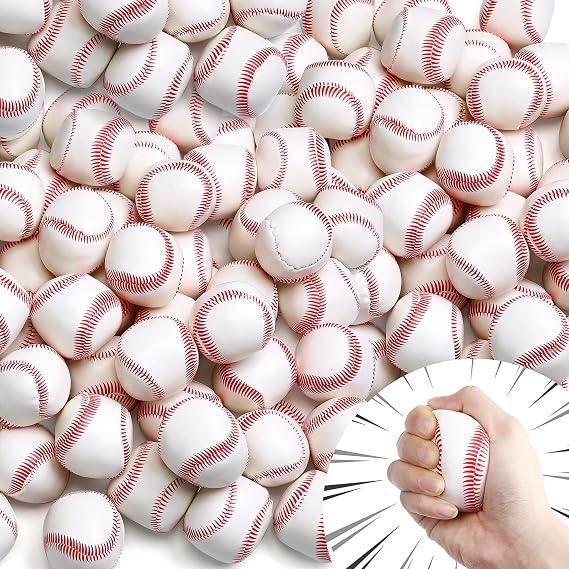 Vinsot 100 Pcs 2 Inch Mini Soft Foam Baseballs Bulk, Hand Exercise Balls