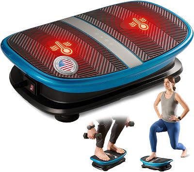 Lifepro Whole Body Curved Vibration Plate Exercise Machine for Lymphatic Drainage – Voice-Controlled Vertical Motion Shake Plate with Heat Therapy for Muscle Relaxation & Recovery
