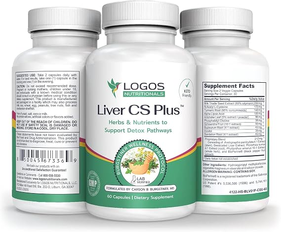 Liver CS PlusTM - 60 Powerful Liver Detox Formula Veggie Caps - Increasing Glutathione and Lowering Oxidative Stress.