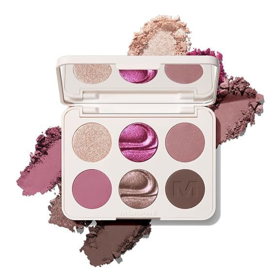 Morphe ChromaPlus 6-Pan Eyeshadow Palette - High Pigment Eye Makeup with Shimmer, Matte & Metallic Eye Shadow - Neutral Eyeshadow Makeup Collection for All-Day Wear - Love Byte (0.26 oz)