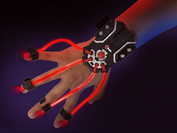 SpyX / Light Hand LED Light Up Glove Toy for Spy Kids. Cool Flash Light Finger Device to Navigate in The Dark. Elastic LED Spy Toy Gadget for Junior Secret Agent Costumes