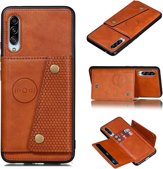 Case for Samsung Galaxy A90 5G Case Cover,with Card Slot Case for Samsung Galaxy A90 5G SM-A908B SM-A908N SM-A9080 Case Cover Brown