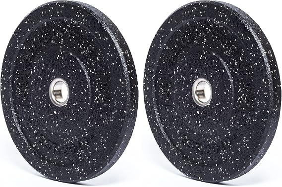 Bells of Steel Crumb Rubber Bumper Plates - Commercial and Home Gym - Low Odour, Medium Bounce Weight Plates for Olympic Lifts, Clean, Jerk, and Powerlifts 450 mm Diameter, Pair of 15 lb