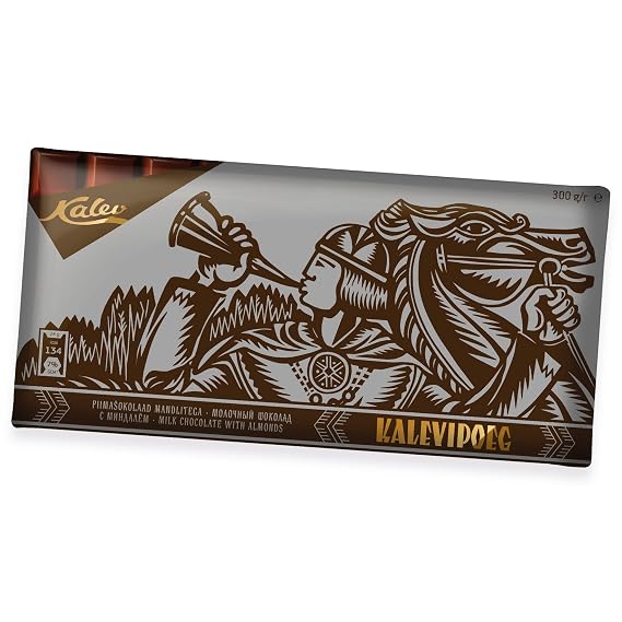 Kalev Kalevipoeg Milk Chocolate with Almonds 300g