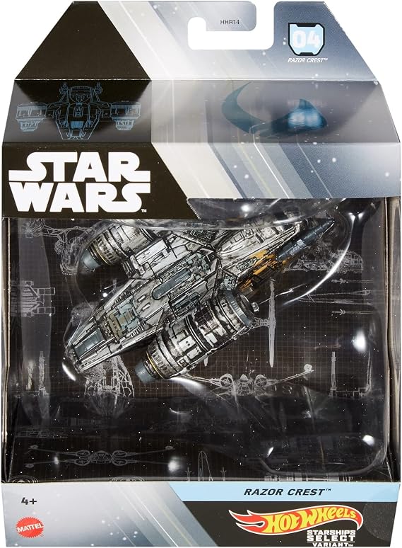 Hot Wheels Star Wars Starships Select Premium Diecast The Mandalorian Razor Crest Battle Damage Variant