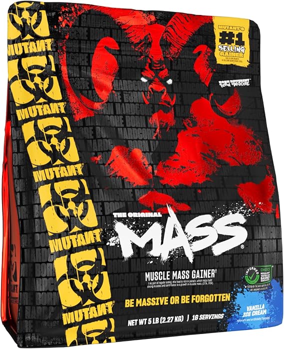 Mutant Mass Weight Gainer Protein Powder, Vanilla Ice Cream, 5 lb