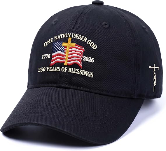 FLAGWIX 250th Anniversary USA Hat - Embroidered American Baseball Cap - 4th of July 250 Hat Gifts for Men Women