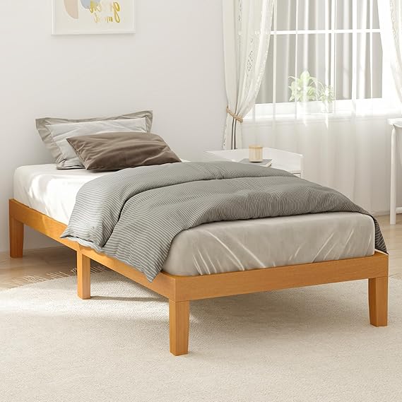 Twin Size Bed Frames, 12 Inch Height Wood Platform Bed Frame