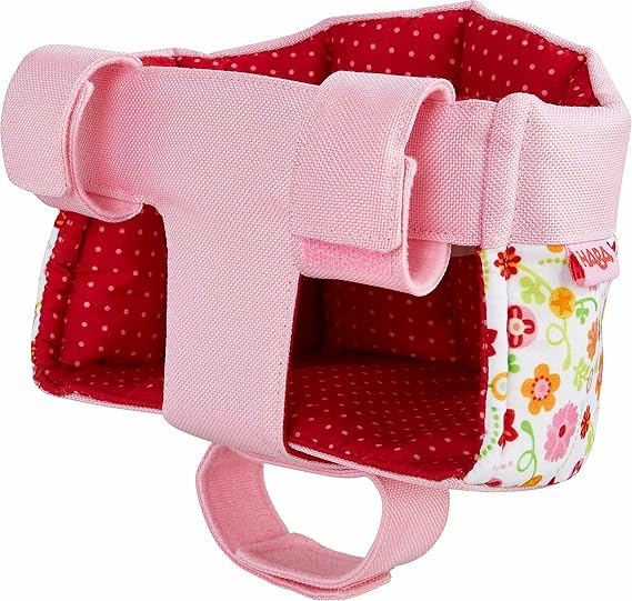 HABA Soft Doll Bike Seat Baby Doll Accessories for Toddler and Seat Attachment for Scooters, Trikes & Bikes for Toddlers 18+ Months, Fits Most Plush Toys Up to 15