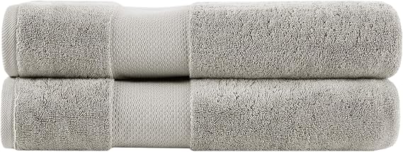 Madison Park Turkish 600 GSM Bath Sheet Set, 35 x 70 in - 2 Piece, Grey | Oversized Bath Towel Set for Bathroom, Quick Dry, Absorbent Thick Spa Quality, OEKO-TEX Certified, Jumbo Size