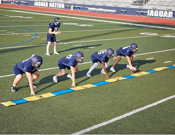 ProDown Adjustable Linemen Splits Marker, Black/Yellow/Blue