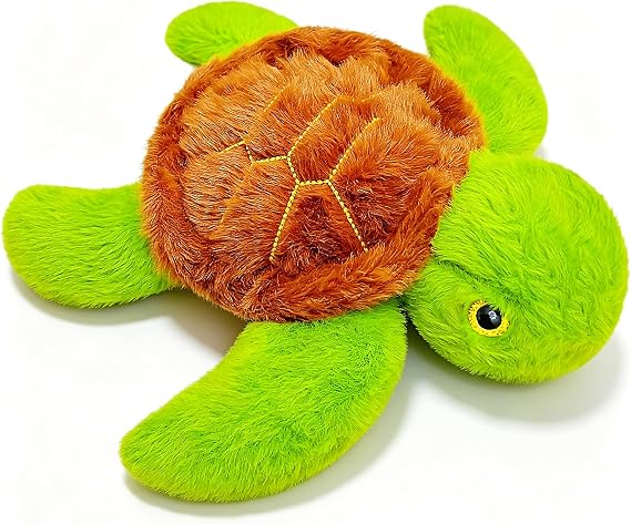 10-Inch Sea Turtle Stuffed Animal, Cute Turtle Plush Toys for Kids, Soft Stuffed Sea Animal Plushies for Girls and Boys, Plush Toys for Decor, Birthday Gifts, Ocean Themed Party Favors