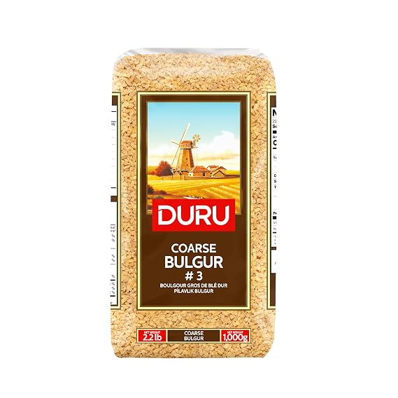 Duru Coarse Bulgur, 1000g, Wheat Berries, 100% Natural and Certificated, High Fiber and Protein, Non-GMO, Great for Vegan Recipes, Better than Rice