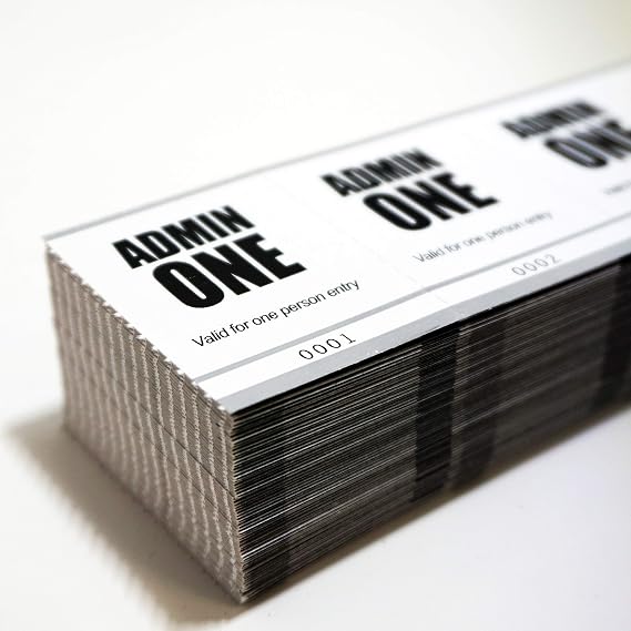Admit One Tickets - Fast & Affordable Event Tickets by MyZone Printing (Silver, 3000)