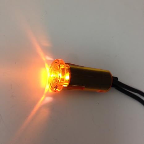 Indicator / Warning Light, Panel Mount 12volt Color (1single, Amber)