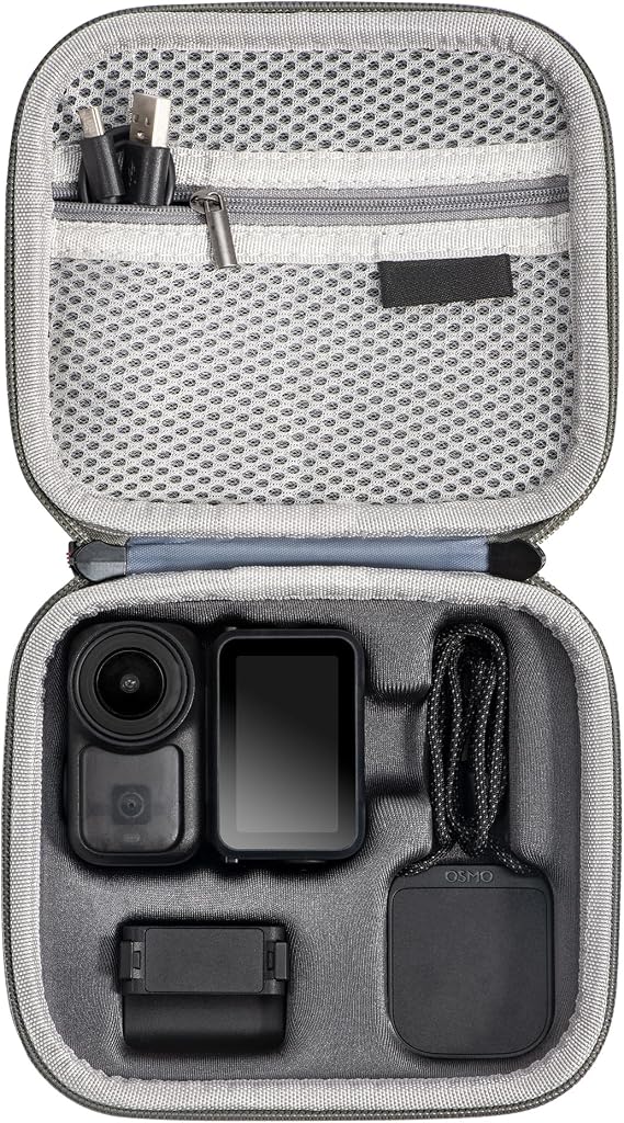 STARTRC Photo Osmo Nano Case, Protective Carrying Case for DJI Osmo Nano Accessories, Portable PU Leather Storage Bag for Travel Outdoor Vlogging