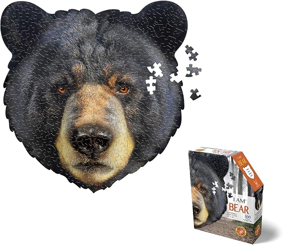 e11even Madd CAPP Puzzles - I AM Bear - 300 Pieces - Animal Shaped Jigsaw Puzzle, 6010