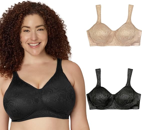 Playtex Women's Wireless Bra, 18 Hour Plus-Size Bras Available, Ultimate Lift, Moisture-Wicking, Single or 2-Pack