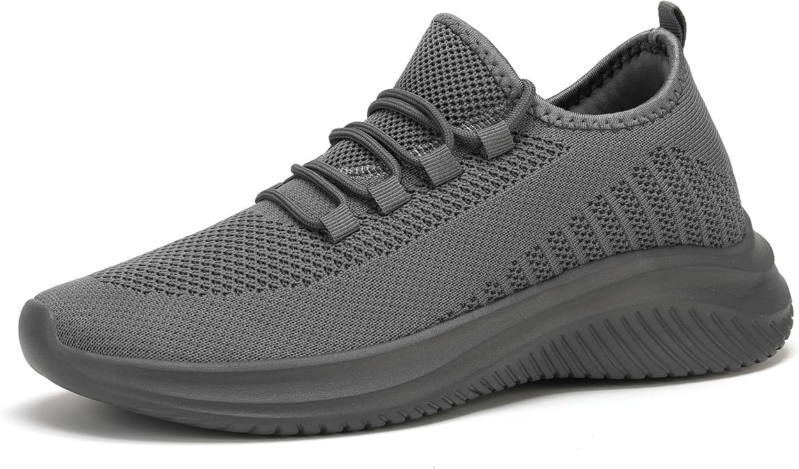 Men's Walking Shoes Ultra Light Running Casual Sneakers Slip-on Workout Tennis Shoes for Male Mesh Breathable Comfort Outdoor Indoor
