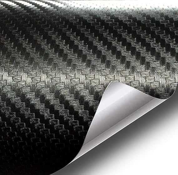 VVIVID XPO Black Carbon Fiber Car Wrap Vinyl Roll with Air Release Technology (0.5ft x 5ft)