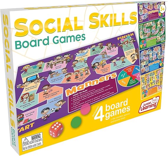 Junior Learning JL426 Social Skills Board Games,Multicolor,Medium