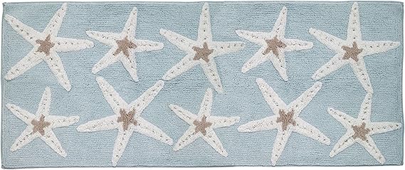 Avanti Linens - Coastal Bathroom Rug 24x60, Soft & Absorbent Cotton | Seashell-Inspired Style, Comfortable Underfoot, Absorbent Design, Guest Bath Essential, Easy Care