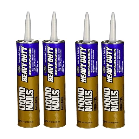 Liquid Nails Heavy Duty Construction Adhesive (LN903), 10 oz, 4 Pack