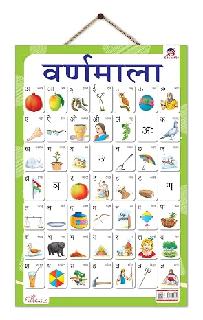 Hindi Varnmala (Alphabet) - Thick Laminated Primary Chart