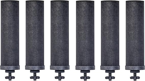 Authentic Black Berkey Elements BB9-2 Filters for Water Systems (Set of 6 Black Berkey Elements)