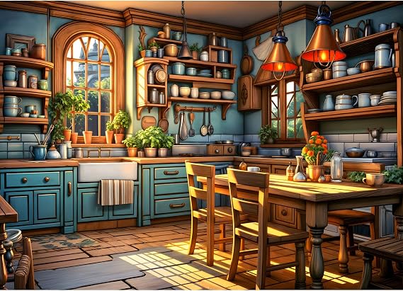Warm Kitchen - Jigsaw Puzzles for Adults 1000 Piece Challenging Puzzle Games, Jigsaws 1000 Pieces For Adults, Difficult Hard Jigsaw Puzzles for Man and Woman