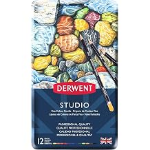 Derwent Studio Series Dry Pen Set - 12 Colors Metal Box