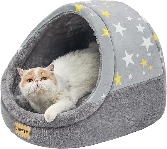 Cute Cat Beds for Indoor Cats, Cat Cave Bed for Kittens, Large Cat Cave